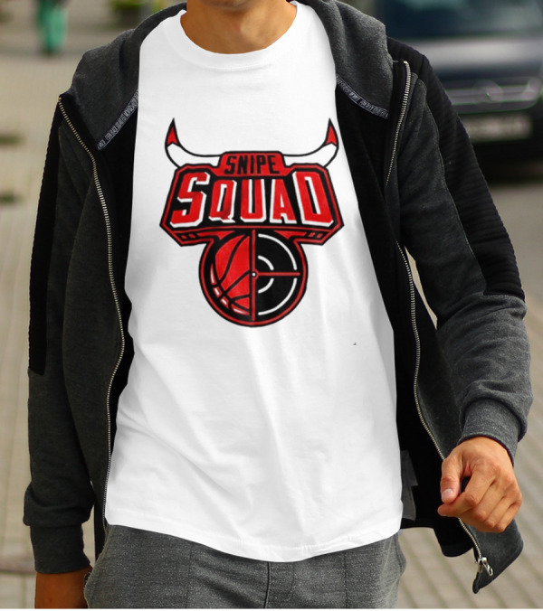 Chicago Bulls Snipe Squad Basketball Target Bull Horns T-Shirt