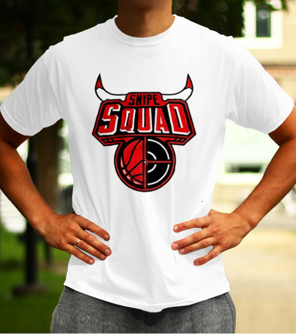 Chicago Bulls Snipe Squad Basketball Target Bull Horns T-Shirt