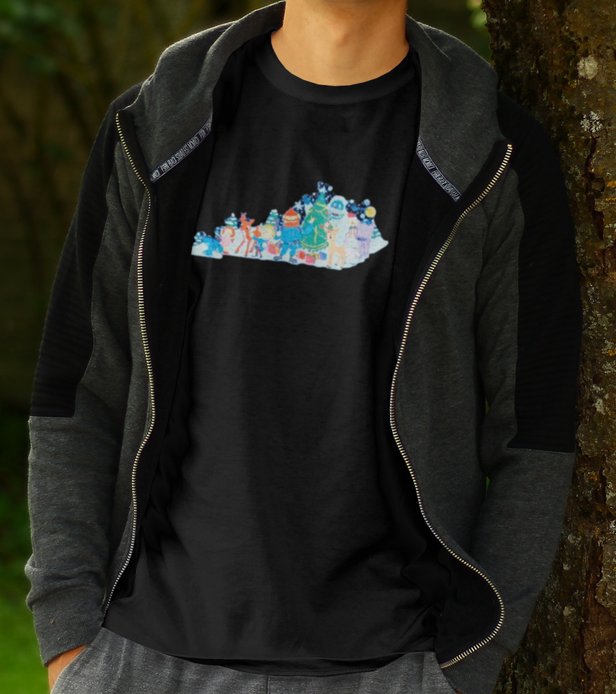 Misfit Kentuckians Christmas Characters Kentucky Map T-Shirt