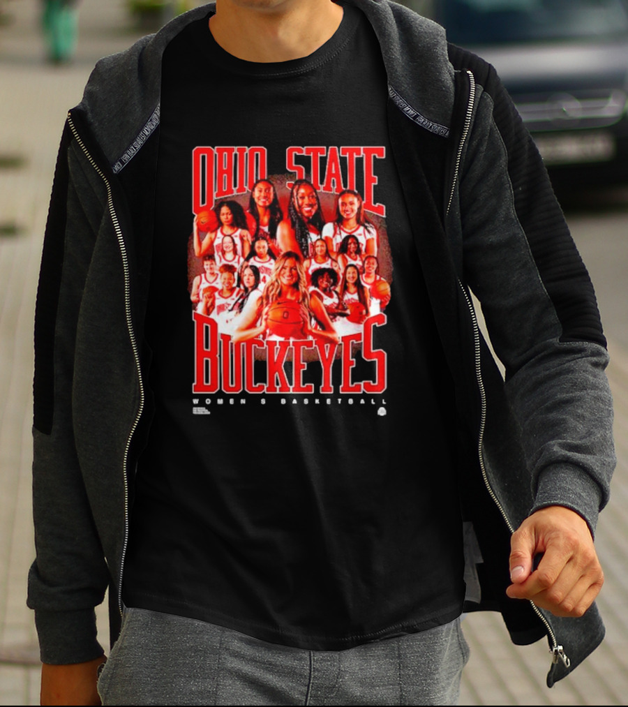 Ohio State Buckeyes Women's Basketball Team Players Group Photo T-Shirt