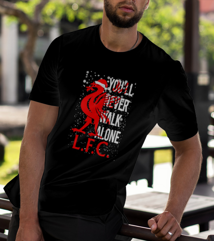 Liverpool Santa You'll Never Walk Alone L.F.C. Christmas T-Shirt