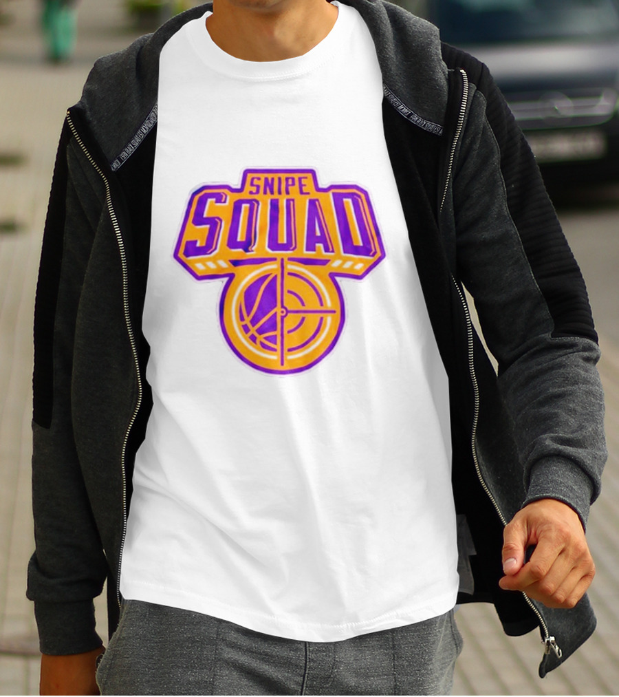 Snipe Squad Los Angeles Lakers Style Basketball Crosshair T-Shirt