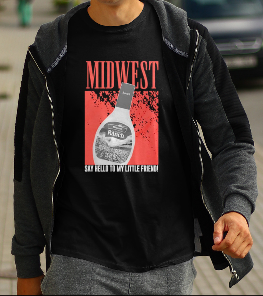 Midwest Ranch Say Hello To My Little Friend 16 Fl Oz T-Shirt