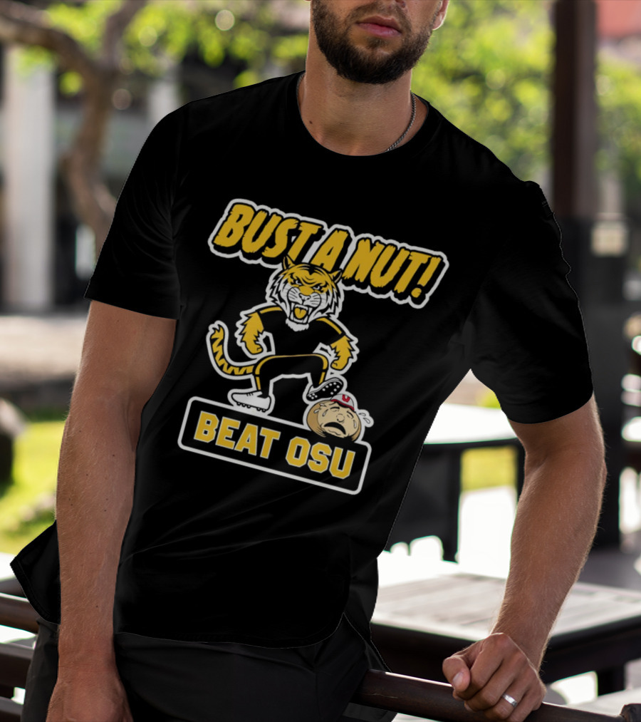 Bust A Nut Beat OSU Missouri Tigers Anti-Ohio State T-Shirt
