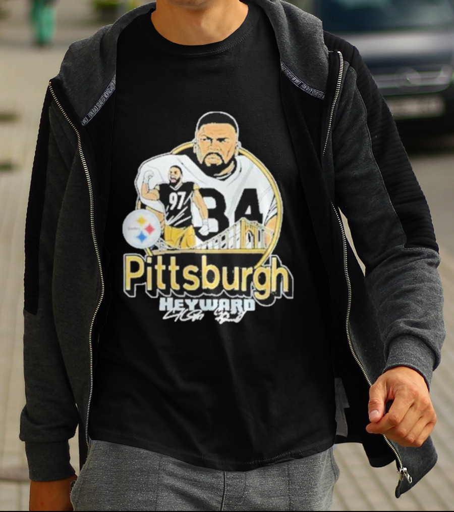 Pittsburgh Heyward 97 Football Steel City Bridge T-Shirt
