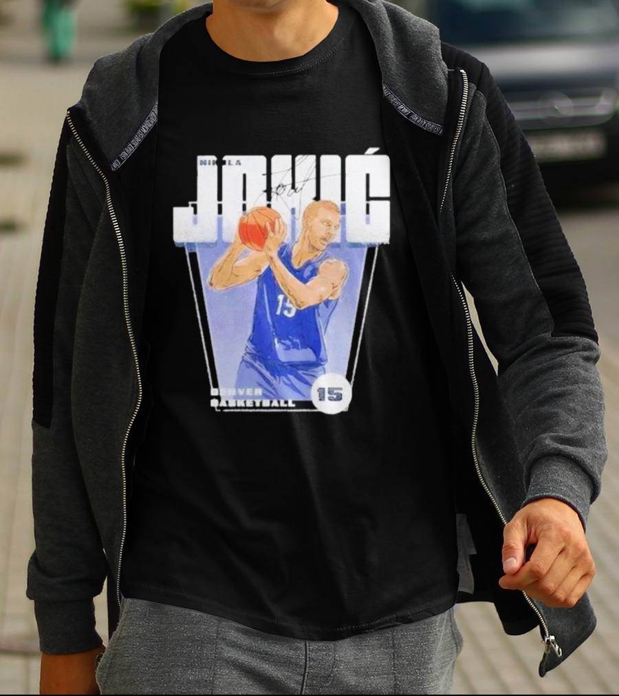 Nikola Jokic 15 Denver Basketball Premiere T-Shirt