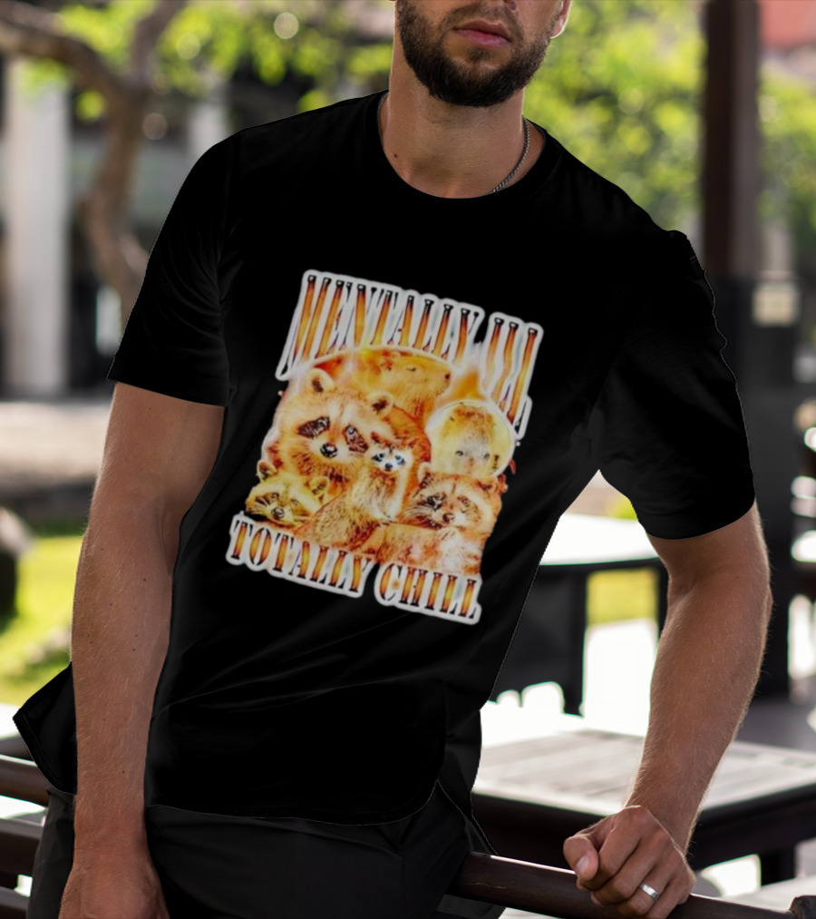 Mentally Ill Totally Chill Raccoon Vintage T-Shirt