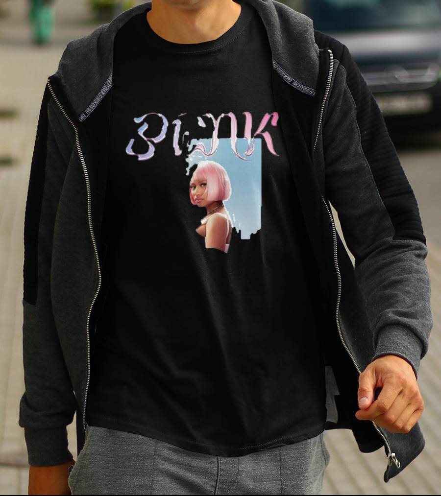 BLΛƆK Nicki Minaj Pink Photo T-Shirt
