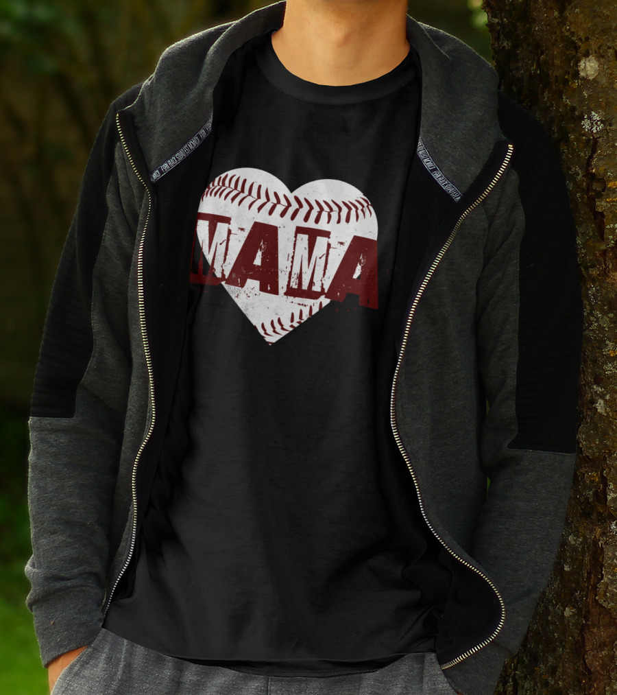 Baseball Heart MAMA T-Shirt