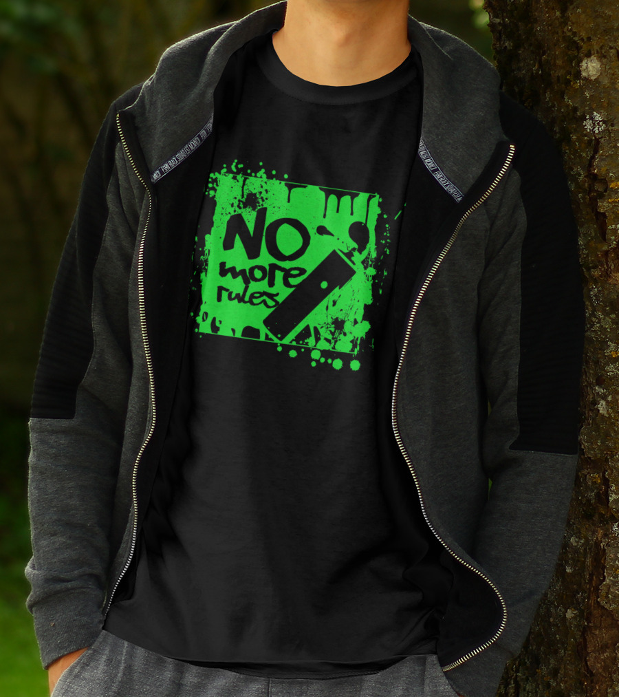 No More Rules Graffiti Spray Paint Splatter T-Shirt