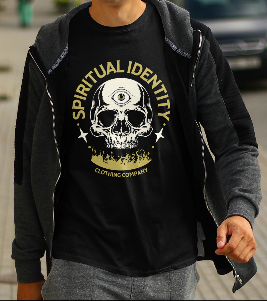 SPIRITUAL IDENTITY THREE-EYED SKULL CLOTHING COMPANY T-Shirt