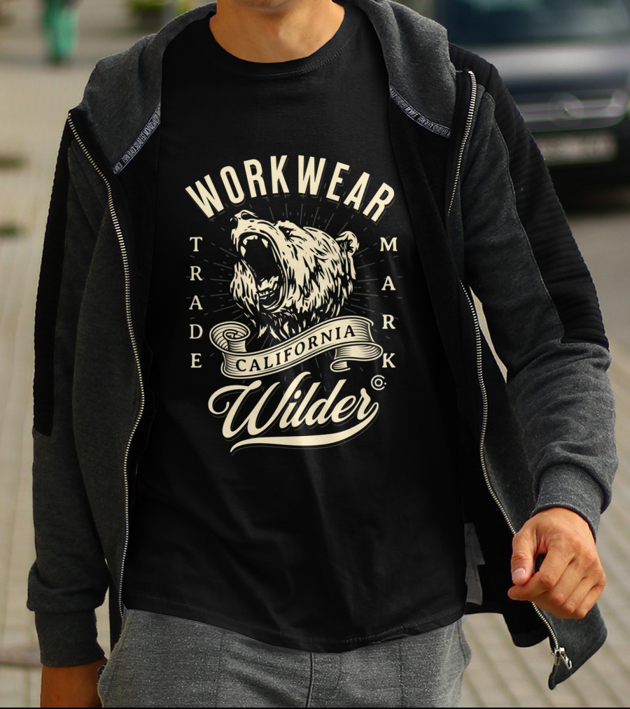 WORKWEAR TRADEMARK CALIFORNIA WILDER BEAR T-Shirt