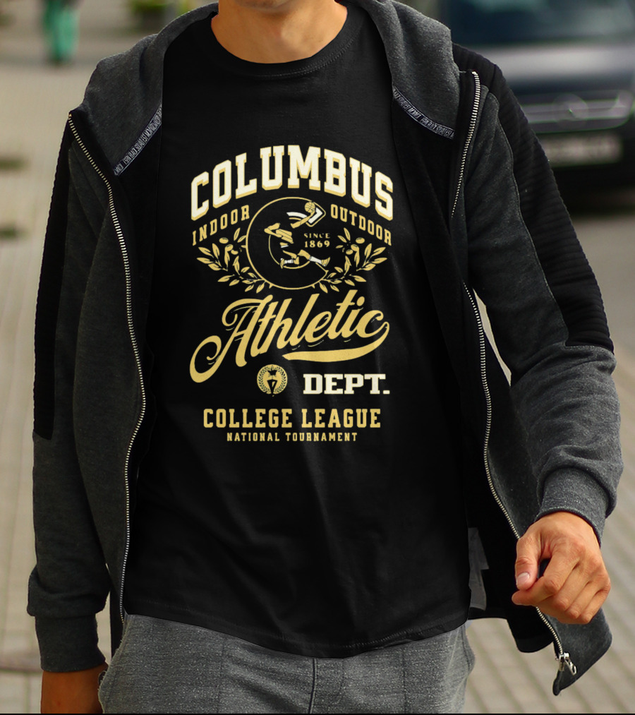 Columbus Athletic Indoor Outdoor Since 1869 Dept College League National Tournament T-Shirt