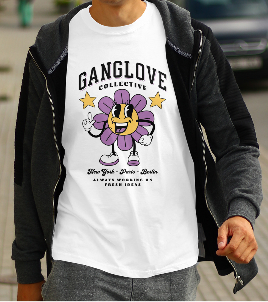 Ganglove Collective New York Paris Berlin Always Working On Fresh Ideas T-Shirt