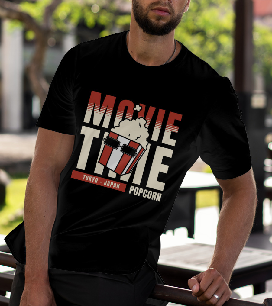 Movie Time Tokyo Japan Popcorn T-Shirt