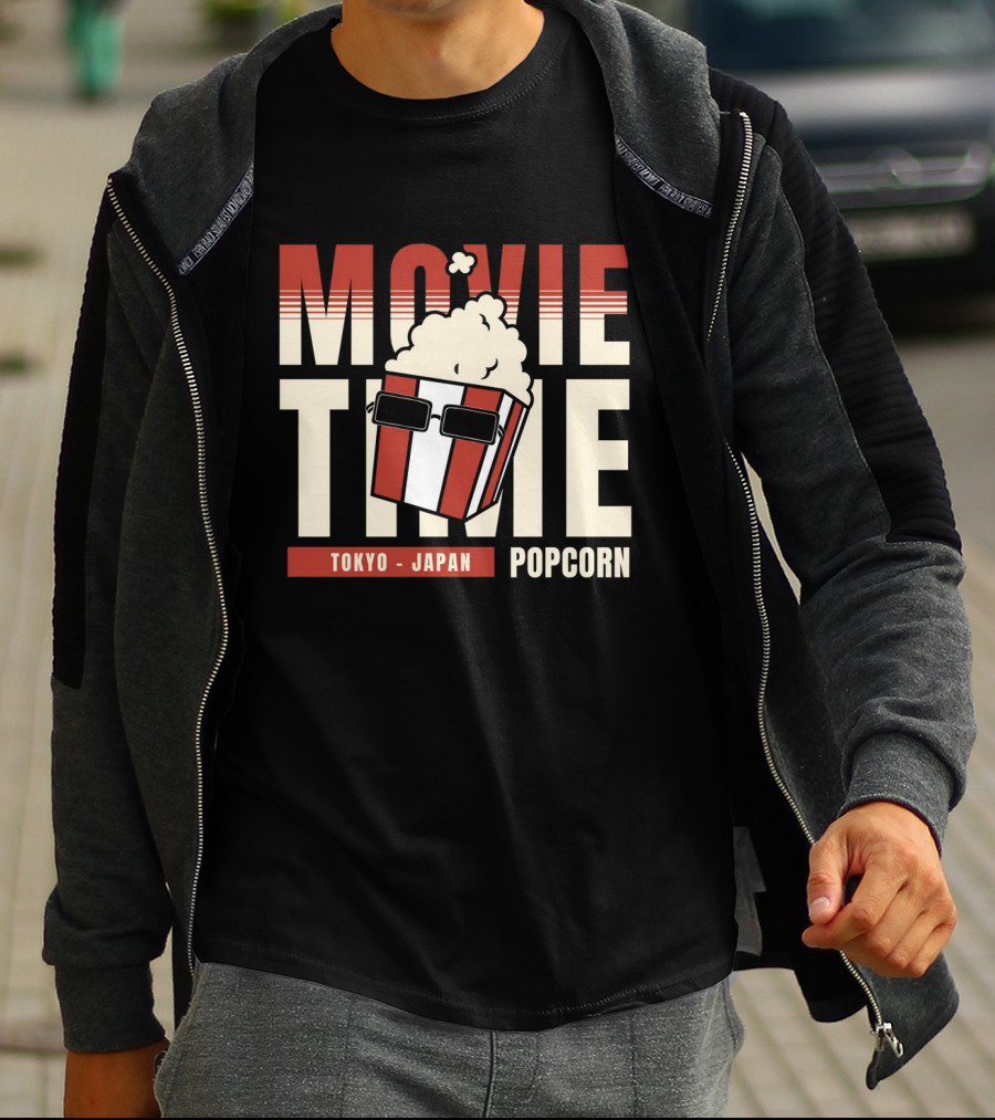 Movie Time Tokyo Japan Popcorn T-Shirt