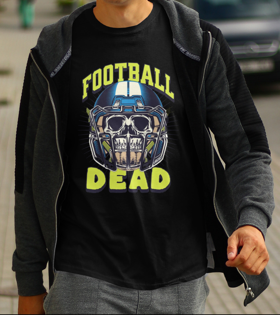 FOOTBALL DEAD Skull Helmet T-Shirt