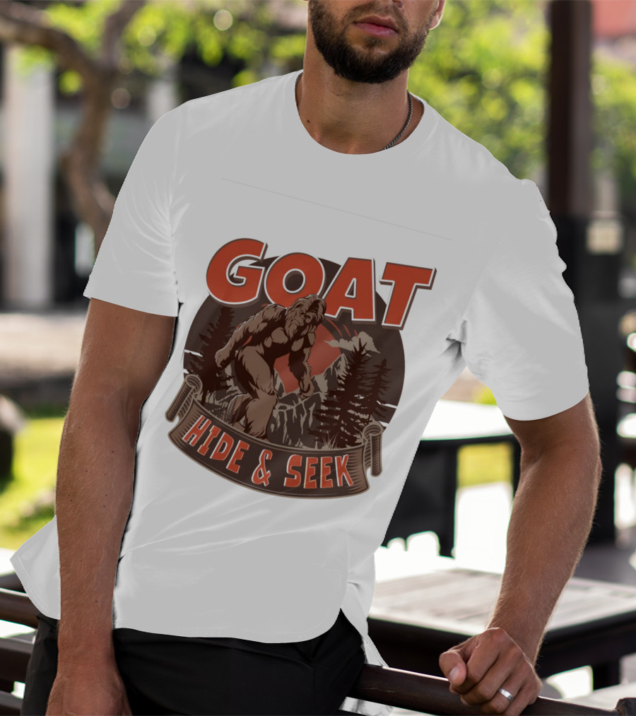 GOAT Bigfoot Hide And Seek Champion In The Forest T-Shirt