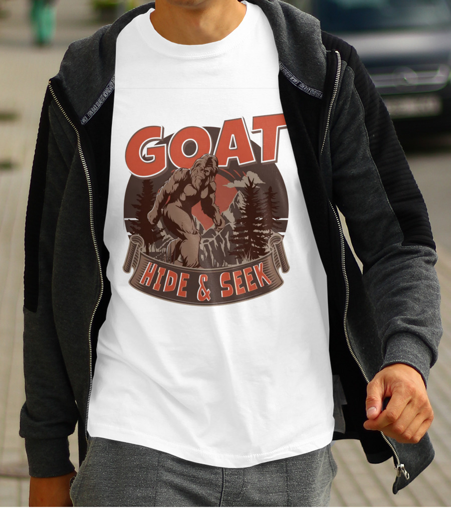 GOAT Bigfoot Hide And Seek Champion In The Forest T-Shirt