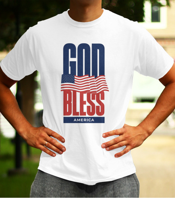 GOD BLESS AMERICA Flag T-Shirt