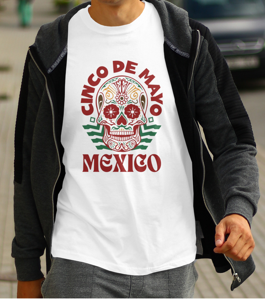 Cinco De Mayo Mexico Sugar Skull T-Shirt