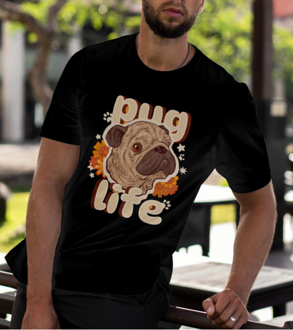 Pug Life Retro Floral T-Shirt