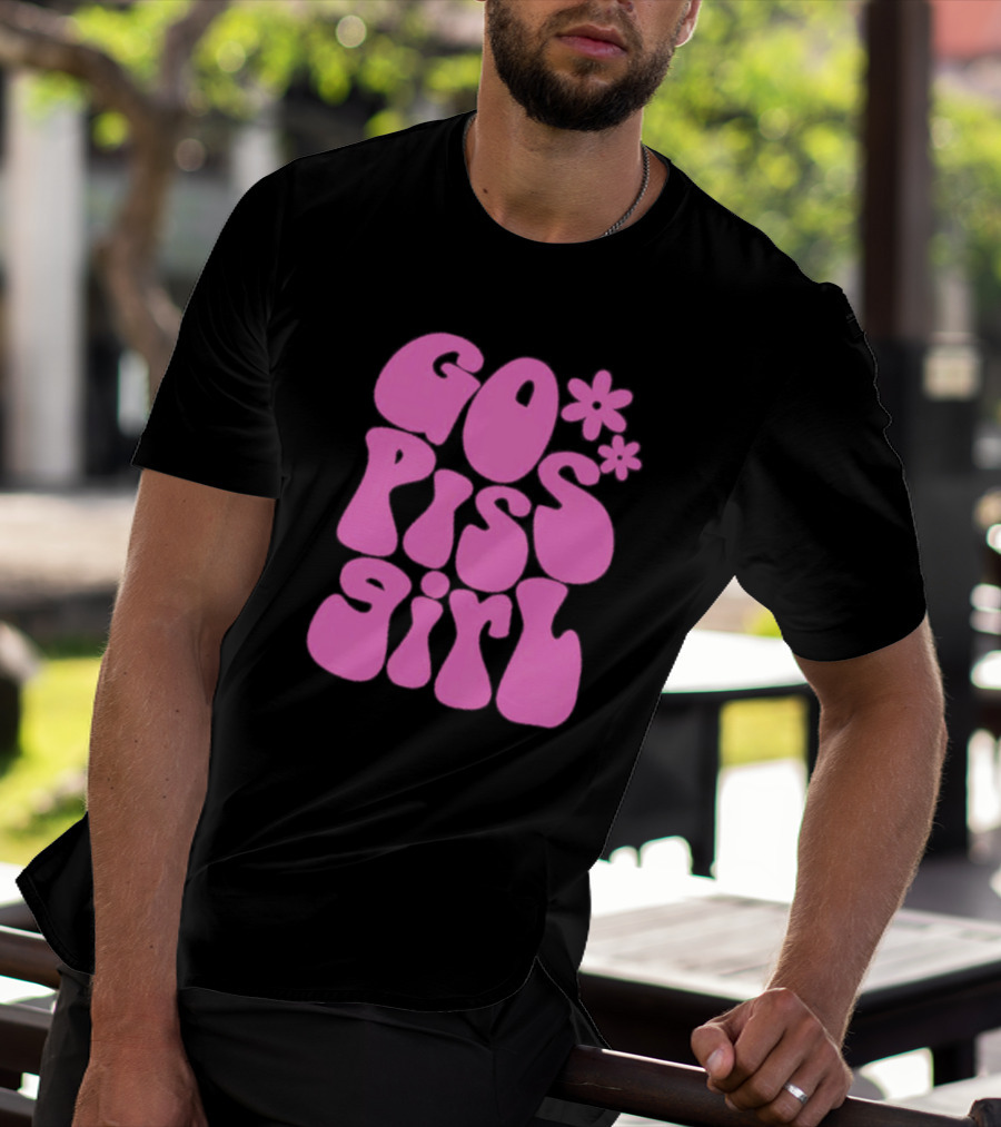 Go Piss Girl Bold Funky Pink T-Shirt