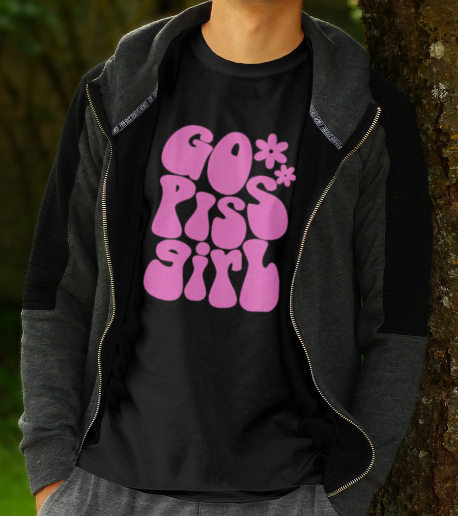 Go Piss Girl Bold Funky Pink T-Shirt