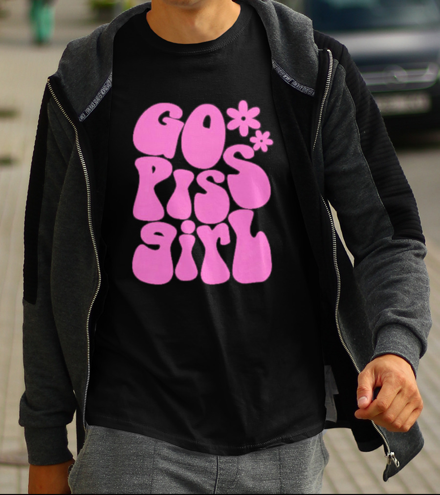 Go Piss Girl Bold Funky Pink T-Shirt