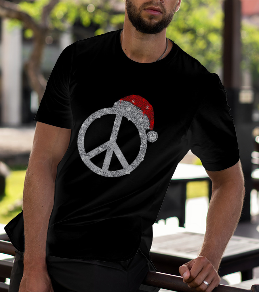 Hippie Hat Diamond Peace Christmas T-Shirt