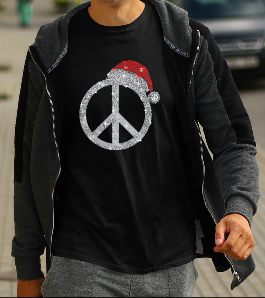 Hippie Hat Diamond Peace Christmas T-Shirt