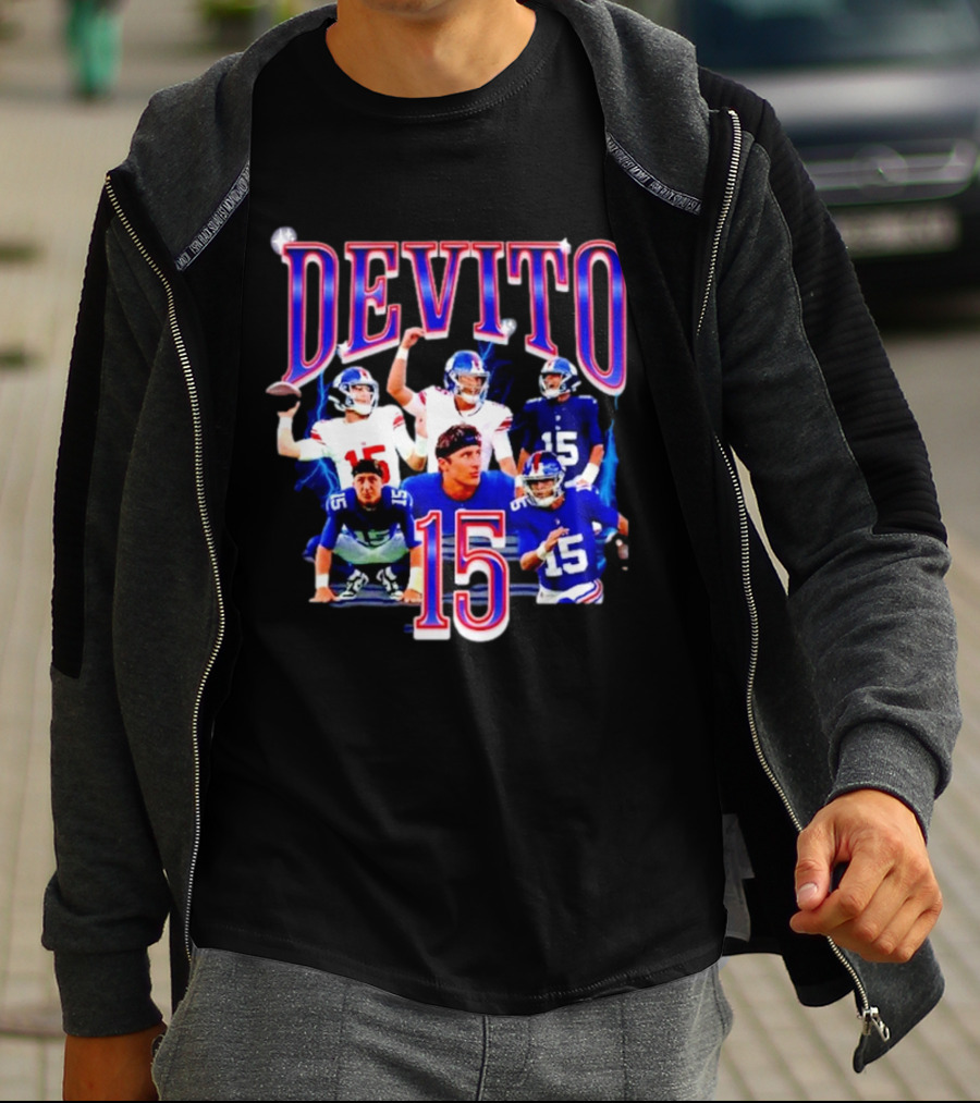 Devito 15 New York Giants Football Player T-Shirt