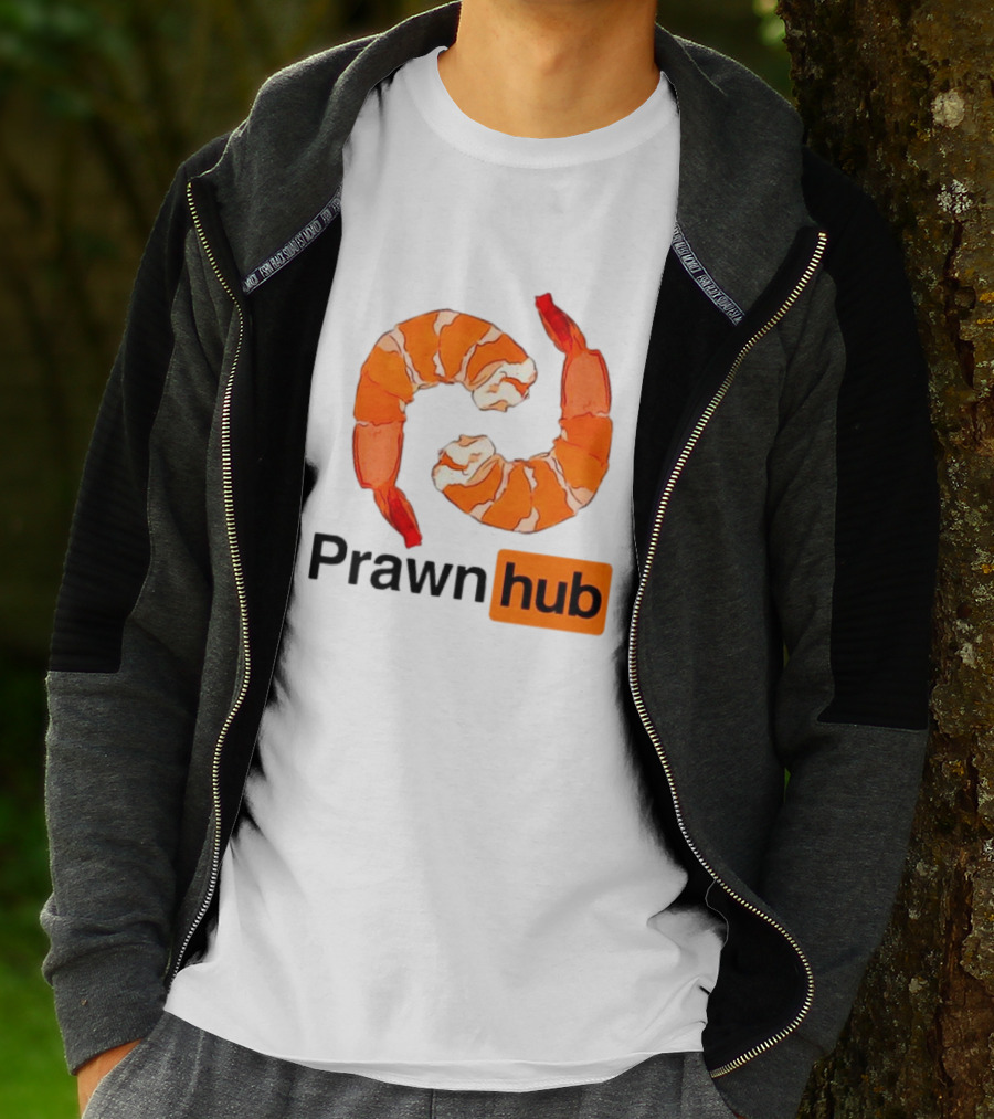 Prawn Hub Parody With Shrimp T-Shirt