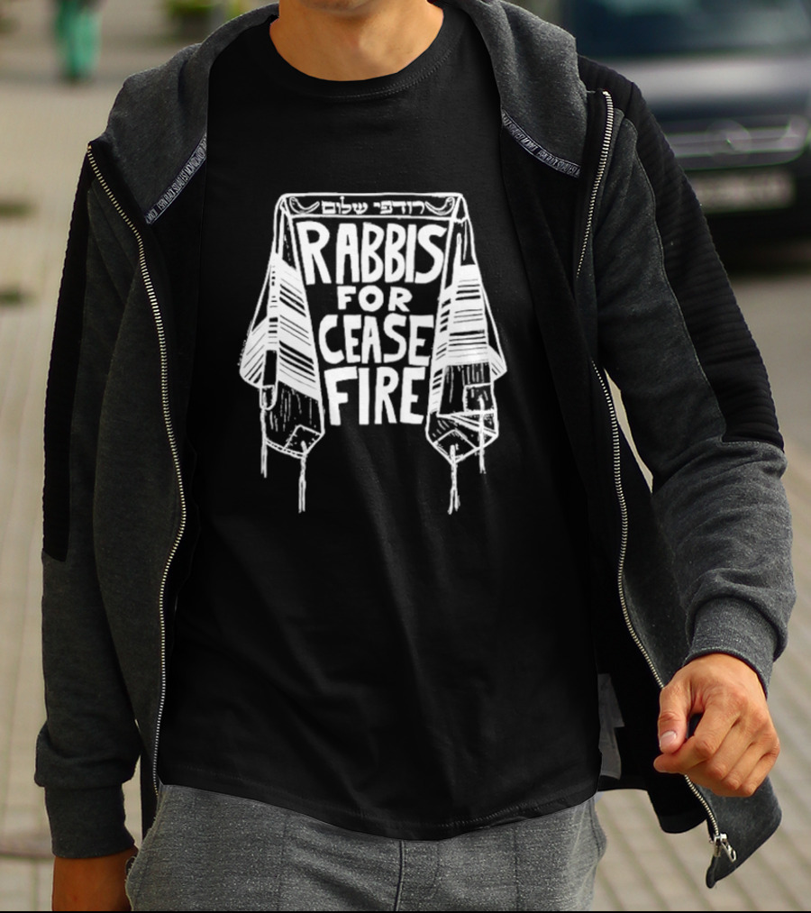 Rabbis For Cease Fire With Tallit Peace T-Shirt