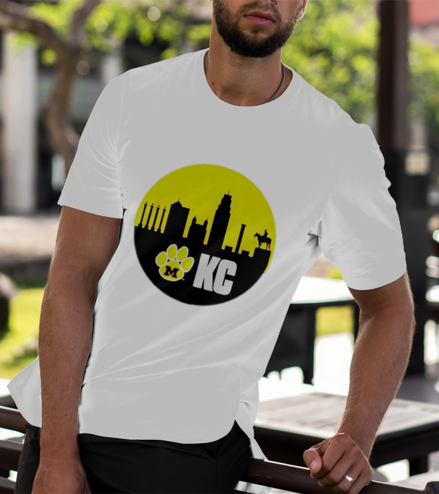 Missouri Tigers Mizzou Kansas City KC Skyline Paw T-Shirt