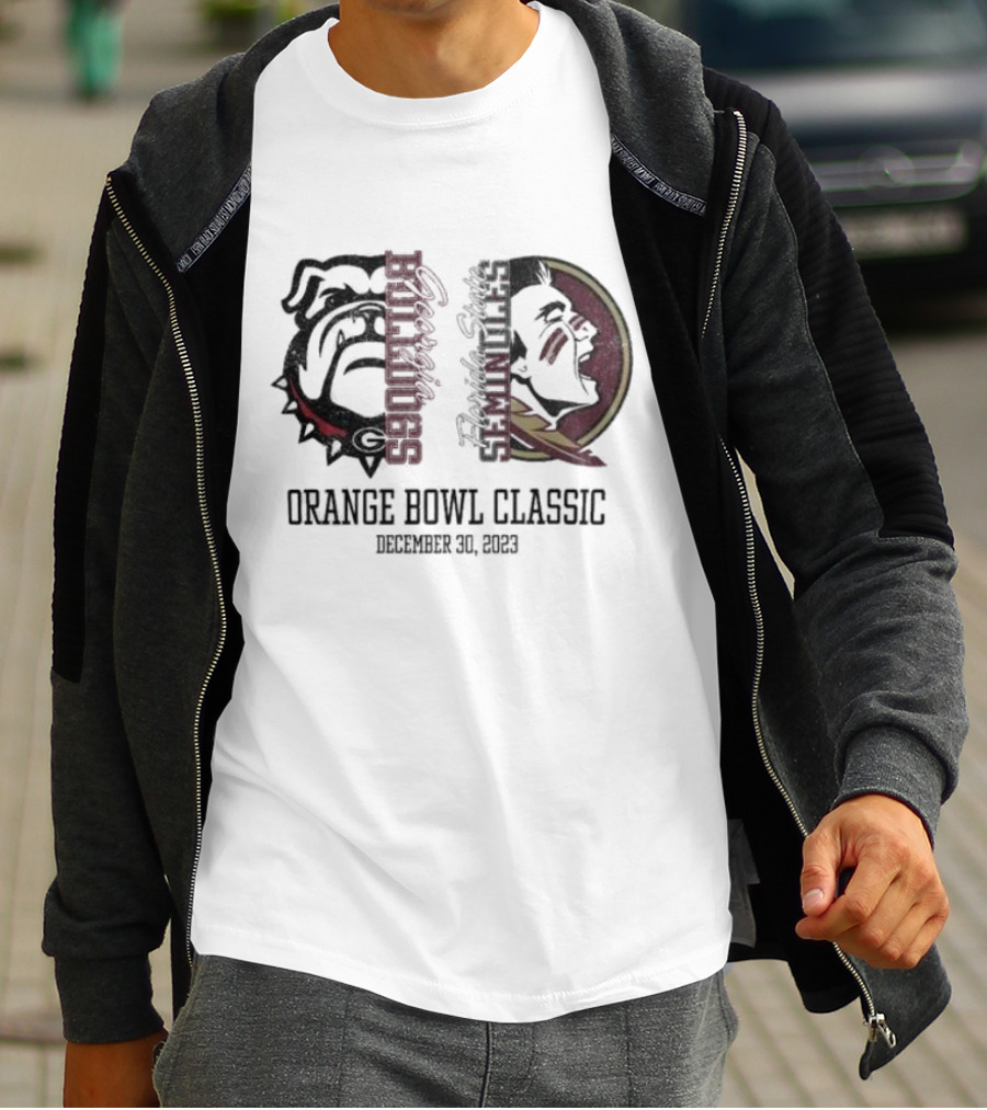 Georgia Bulldogs Seminoles Orange Bowl Classic December 30 T-Shirt