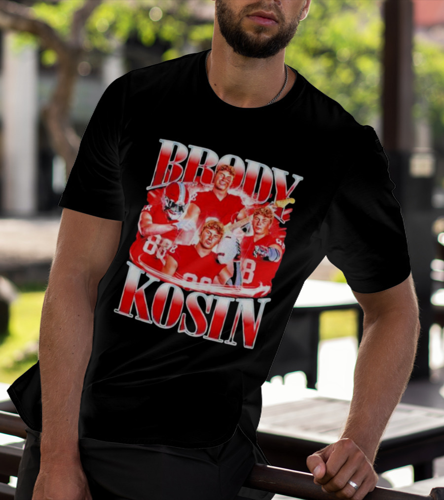 Brody Kosin Indiana Hoosiers 88 Red Football Vintage T-Shirt