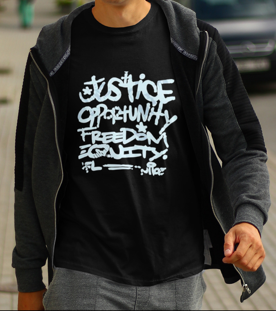 Justice Opportunity Freedom Equity Mike Tomlin T-Shirt