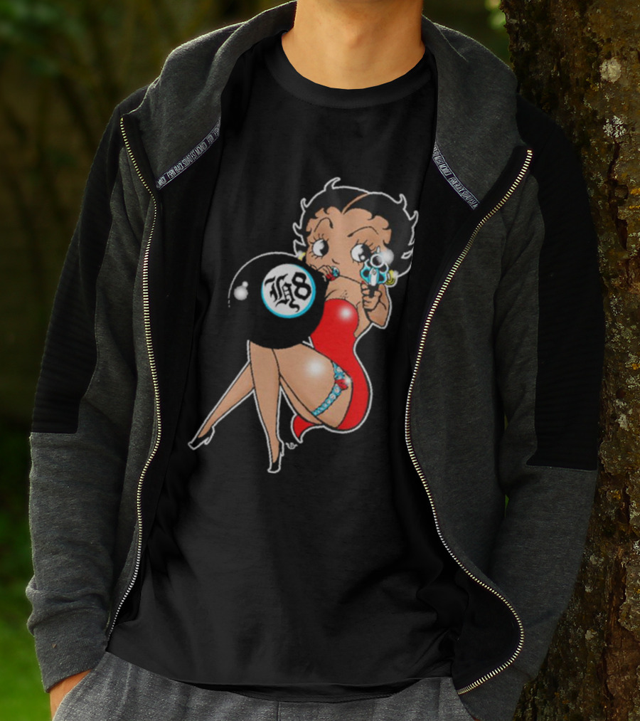 Section H8 Betty Boop Eight Ball Gun T-Shirt