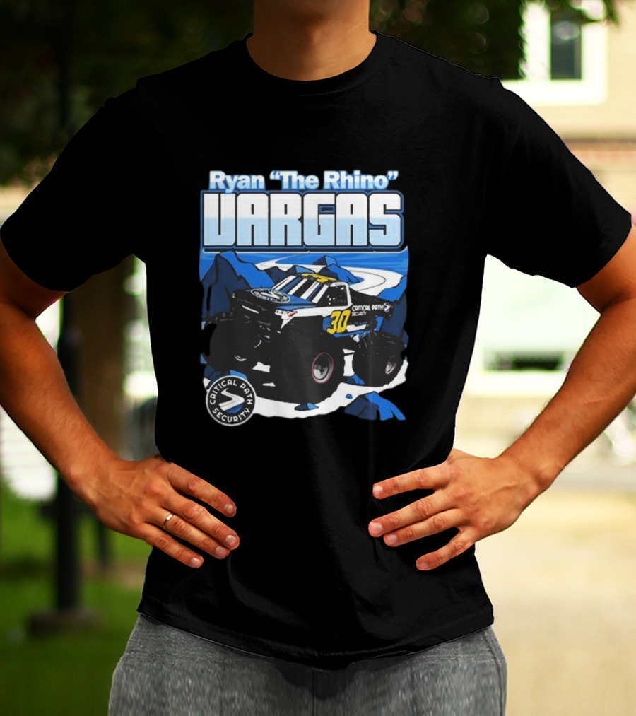Ryan The Rhino Vargas Critical Path Security Number 30 Monster Truck Adventure T-Shirt