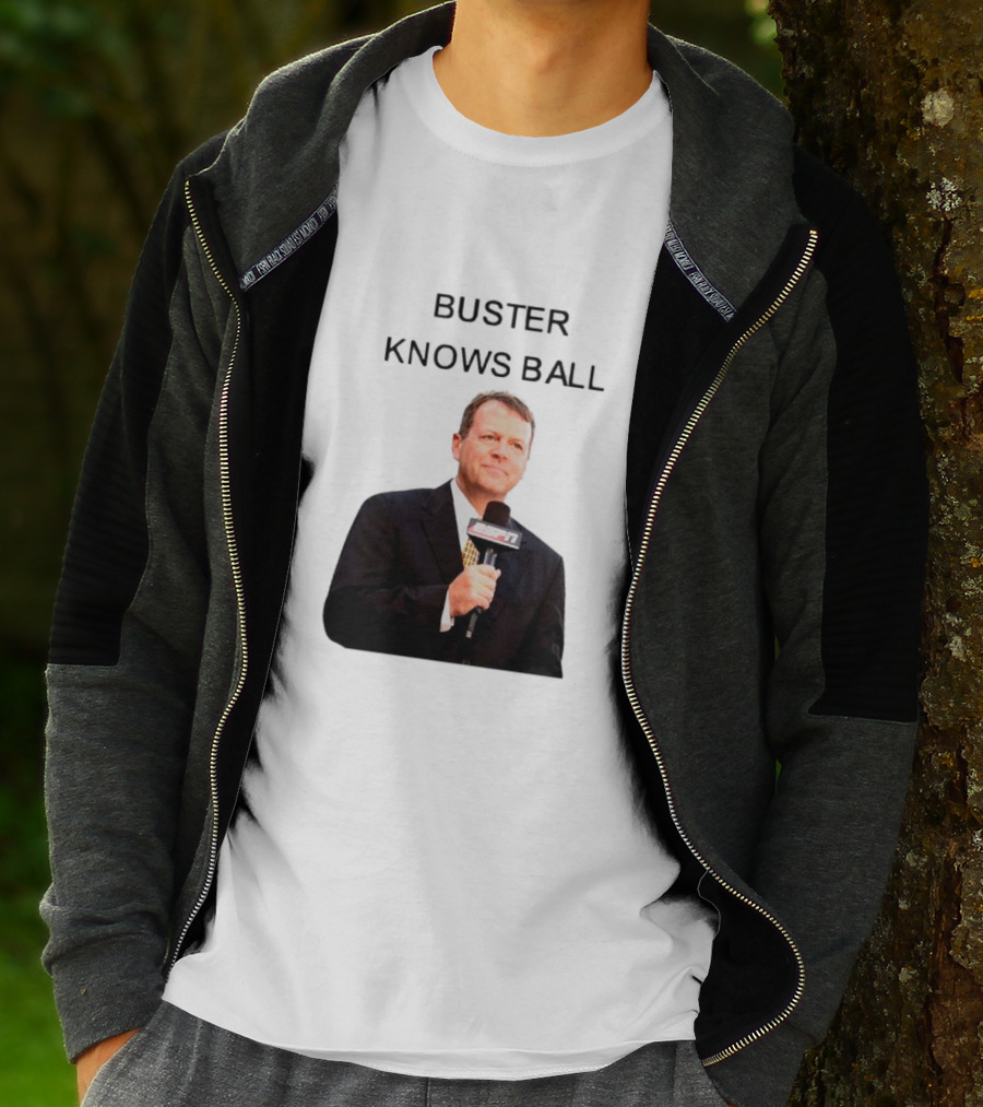 Buster Knows Ball ESPN Microphone T-Shirt