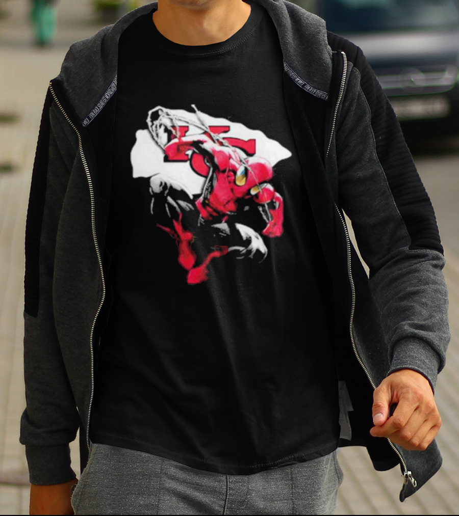 Kansas City Chiefs Spiderman KC Kansas T-Shirt