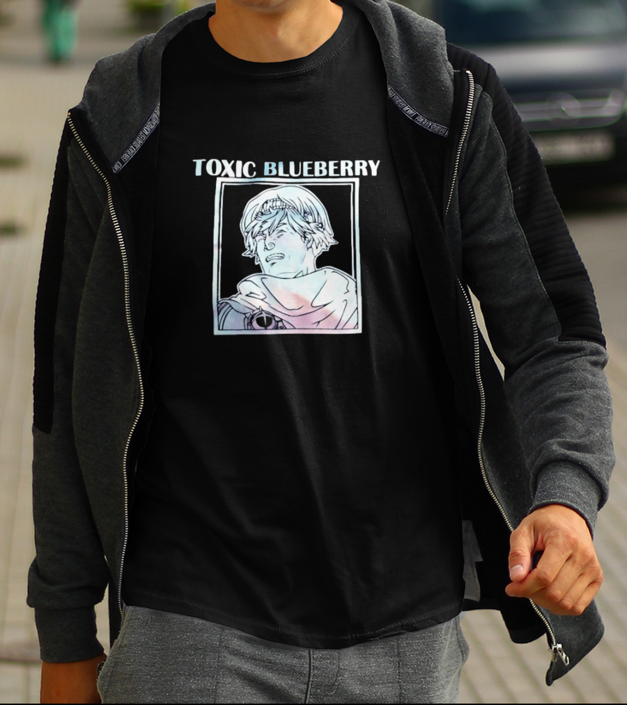 TOXIC BLUEBERRY Manga Style Character T-Shirt