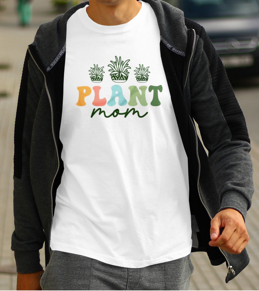 Plant Mom Cute Plant Groovy T-Shirt
