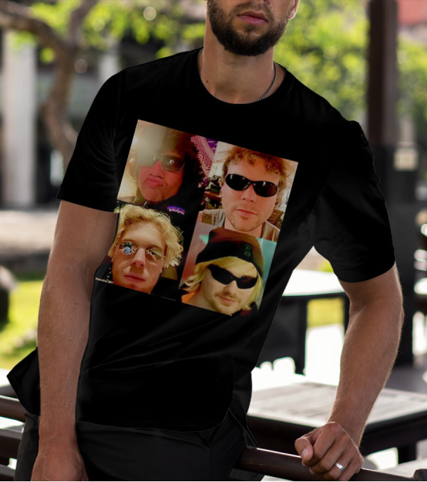 5 Seconds Of Summer Sunglasses Group Collage T-Shirt