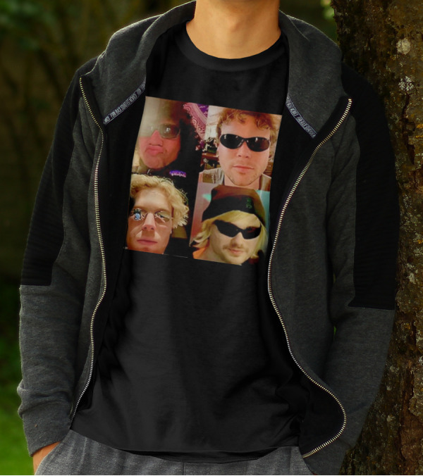 5 Seconds Of Summer Sunglasses Group Collage T-Shirt