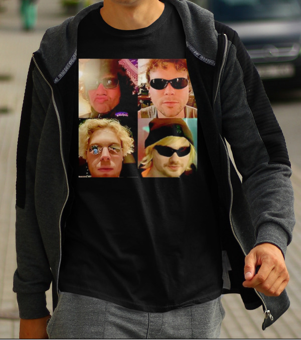 5 Seconds Of Summer Sunglasses Group Collage T-Shirt