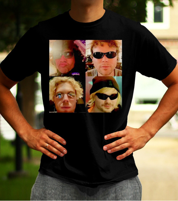 5 Seconds Of Summer Sunglasses Group Collage T-Shirt