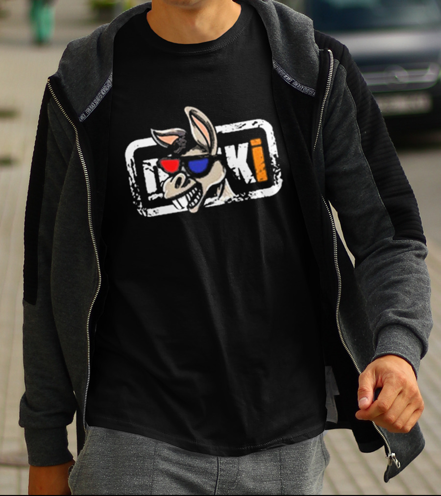 Cool Donkey Vintage Garage Visual With Modern Shades T-Shirt