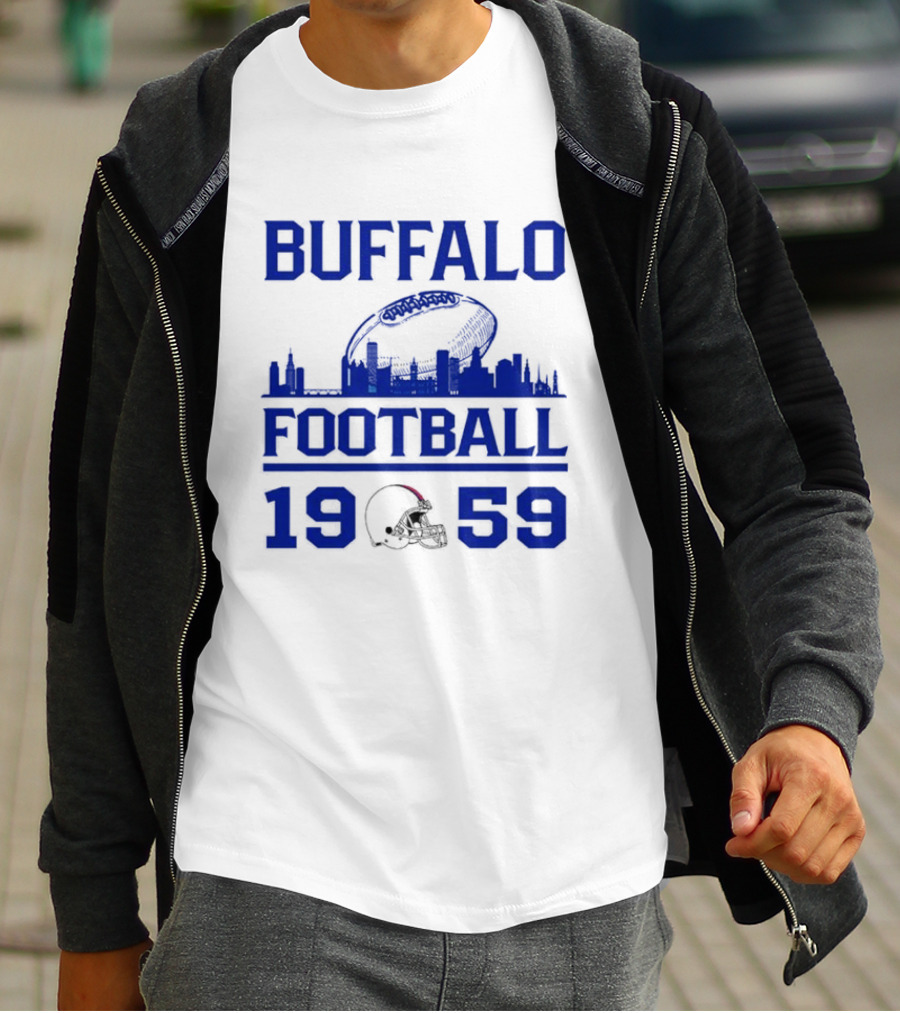 Buffalo Football 1959 Skyline Helmet T-Shirt